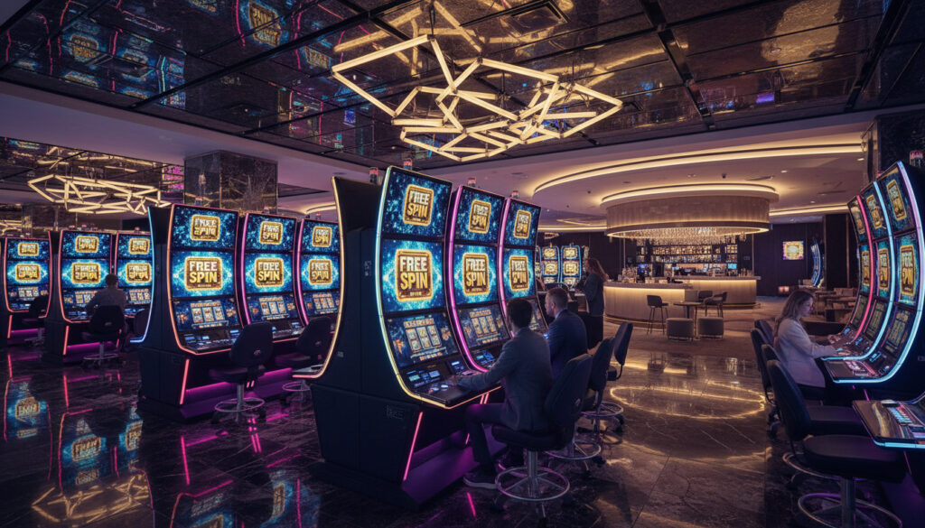 Richard Casino Free Spins promotional interface showing slot reels